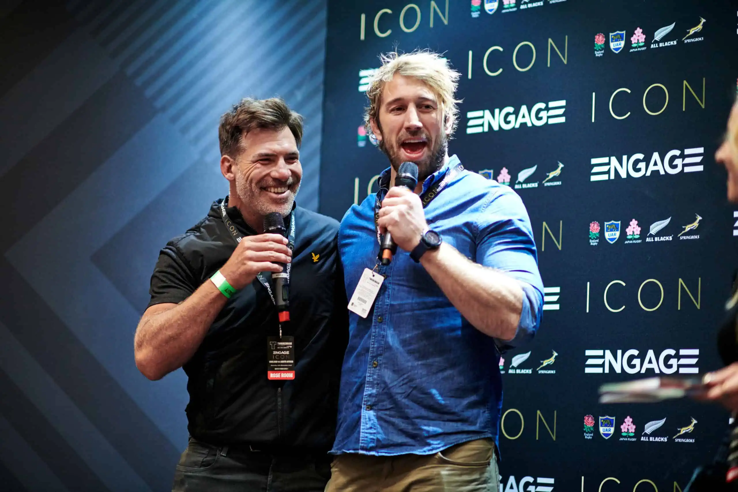 Guest speakers, including former England international Chris Robshaw, at the Engage