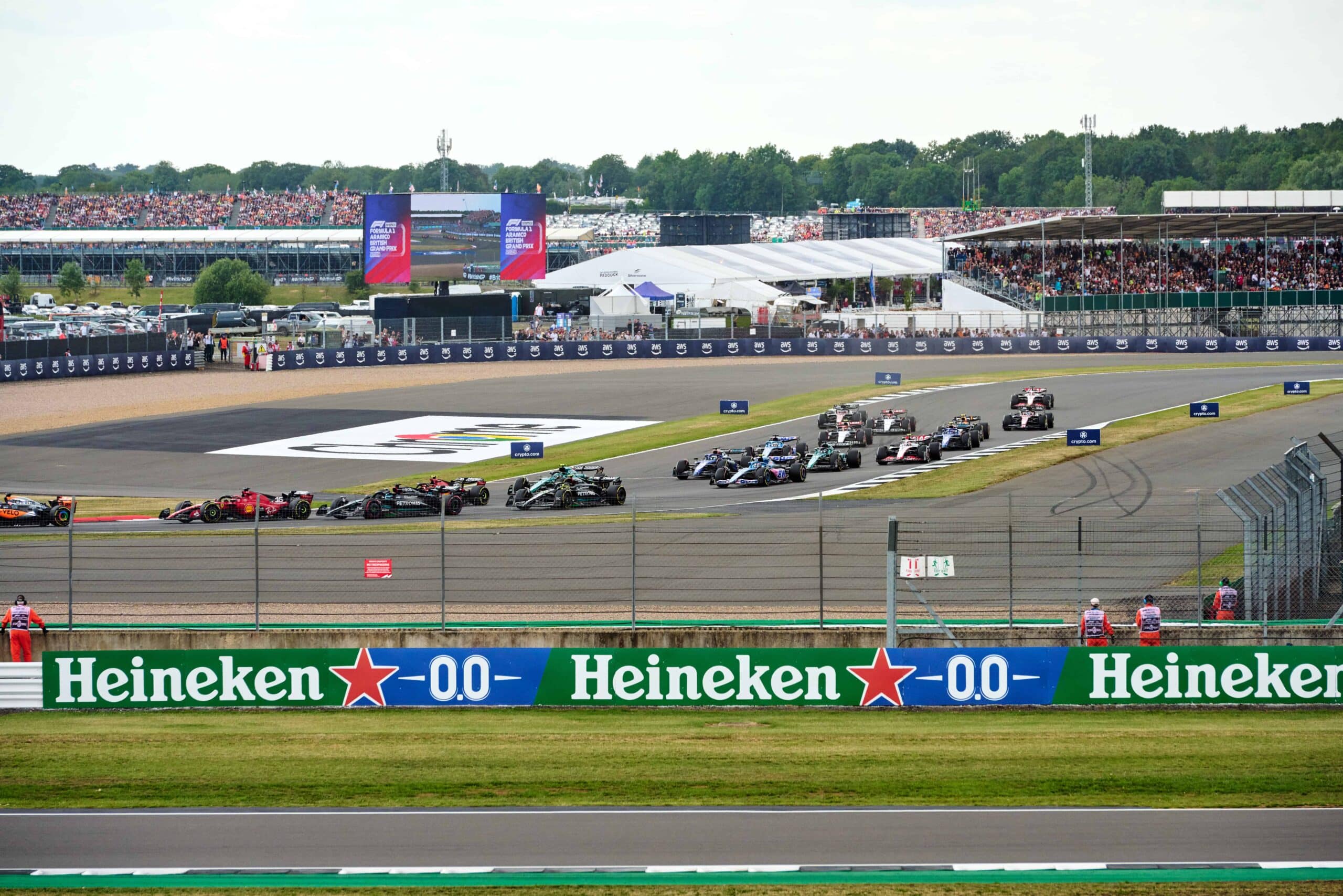 Formula 1 racing at the 2023 British Grand Prix in Silverstone