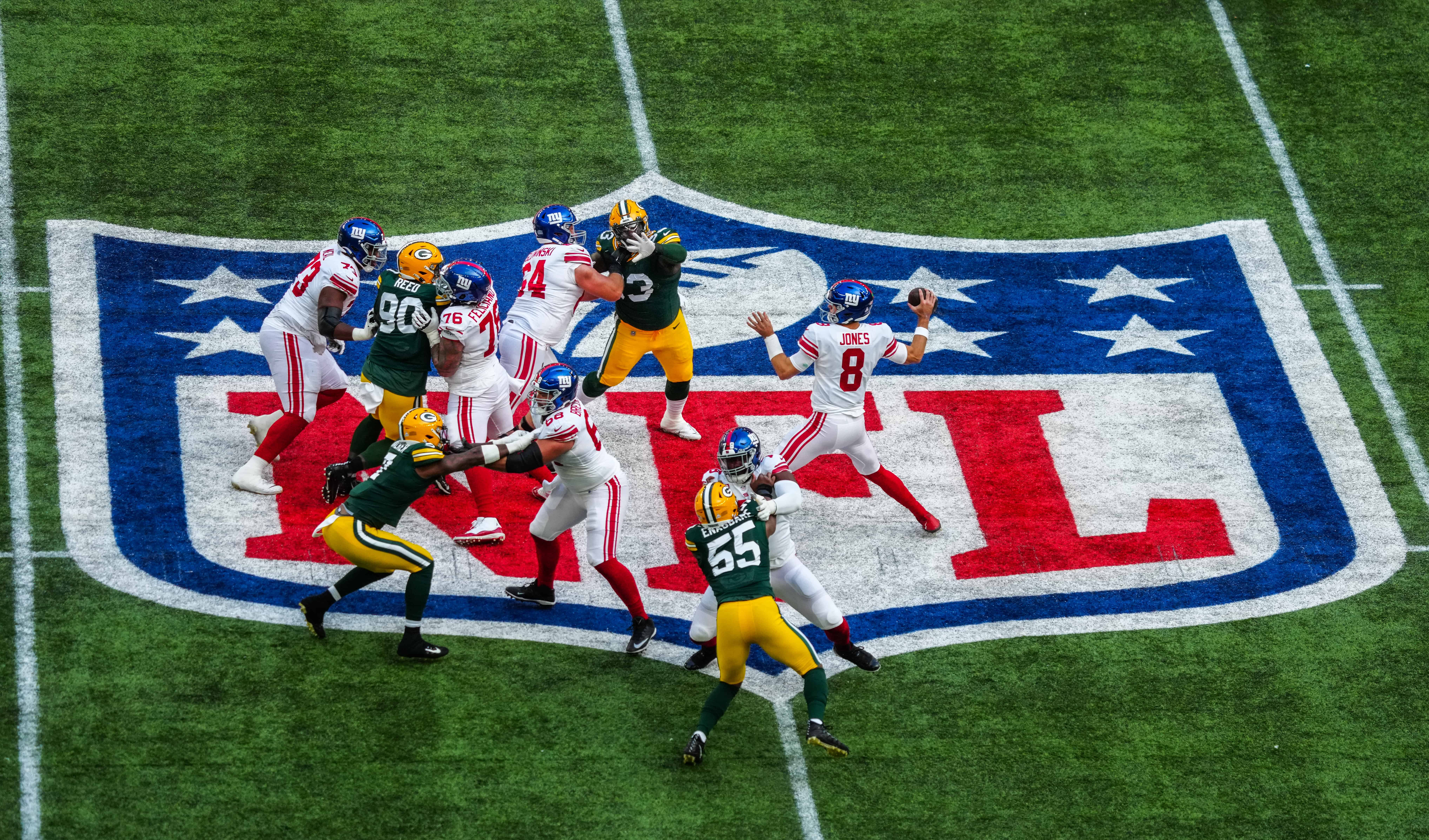 Close-up of the American Football action during the NFL London Games