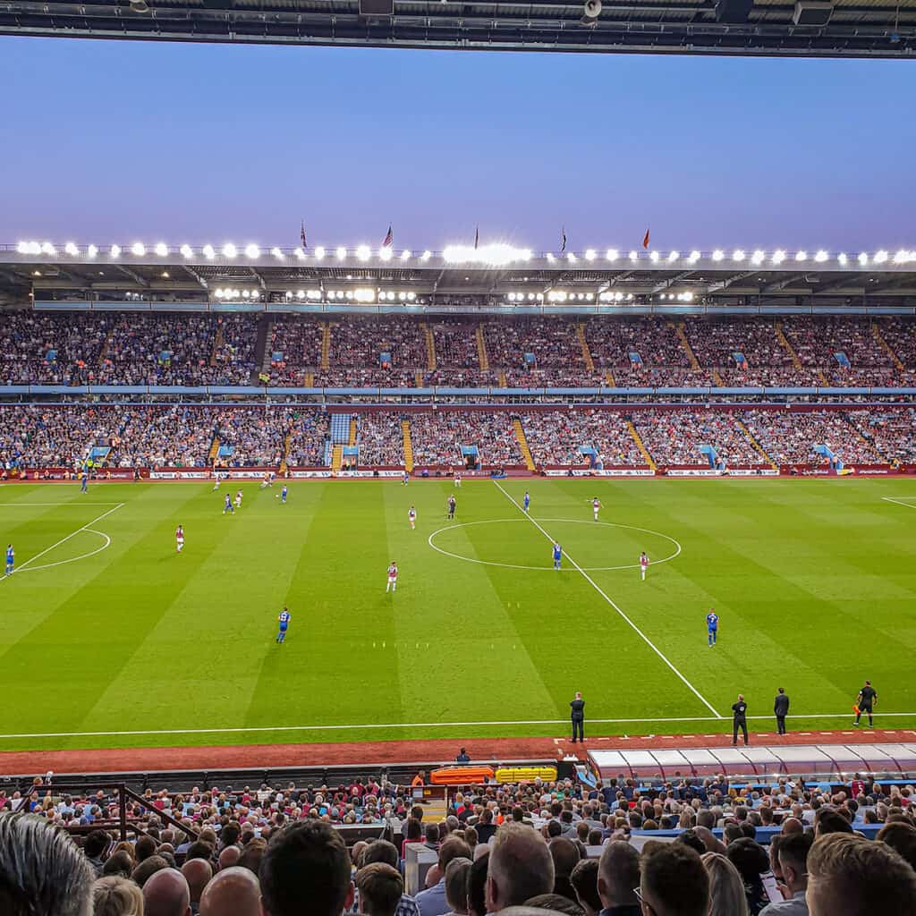 Aston Villa play at their home ground Villa Park in front of a sell-out crowd