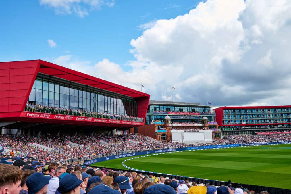 Old Trafford Cricket Ground during the fourth Ashes Test Match 2023