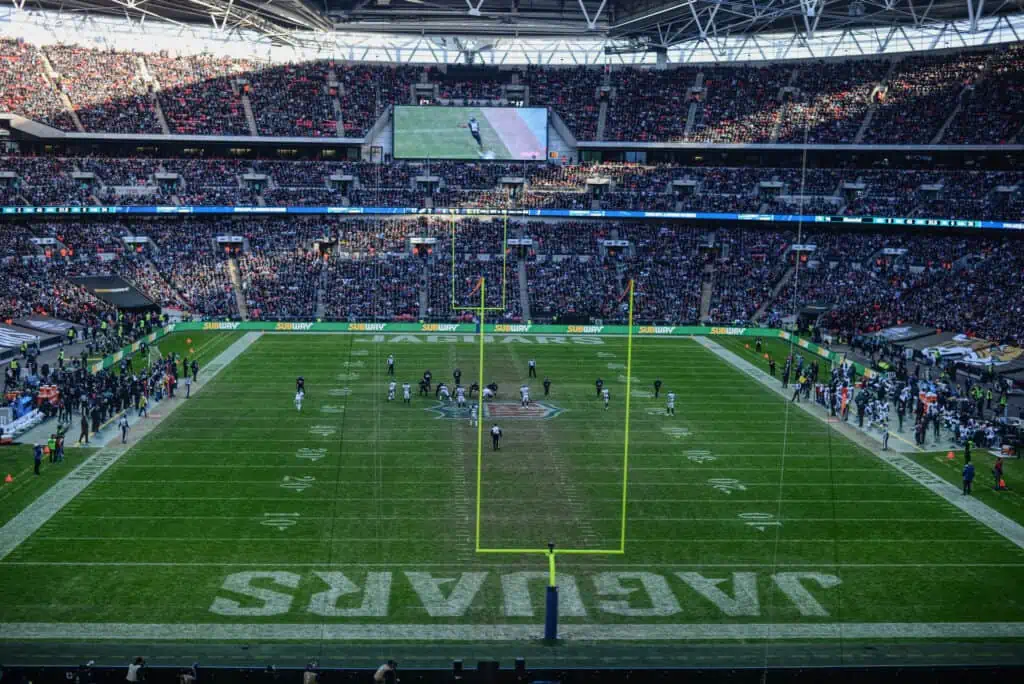 Jacksonville Jaguars play at Wembley Stadium during the NFL London fixtures
